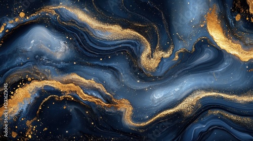 Wallpaper Mural A celestial background with midnight navy and shades of blue Torontodigital.ca