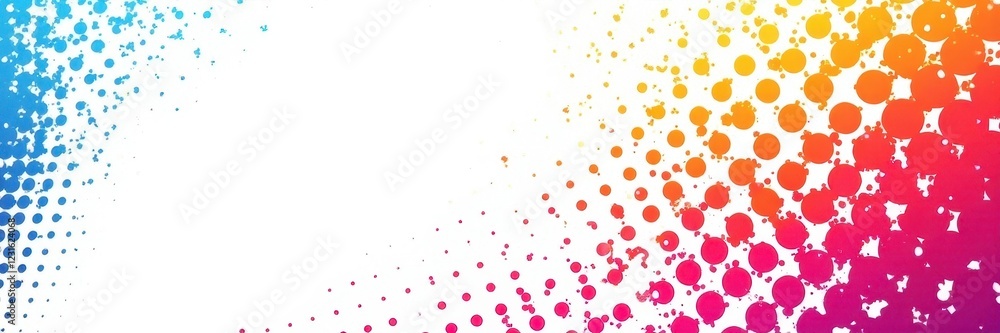Abstract halftone pattern, white background, cyan, magenta, yellow , halftone, graphic Abstract halftone pattern, white background, cyan, magenta, yellow , halftone, graphic