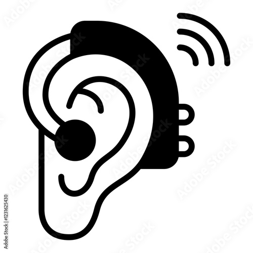 Hearing Aid line glyph icon