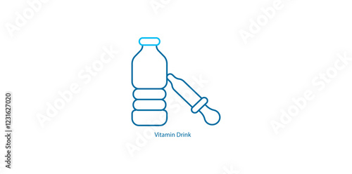 Vitamin Drink: Vector Icon for Nutrient-Rich Beverages