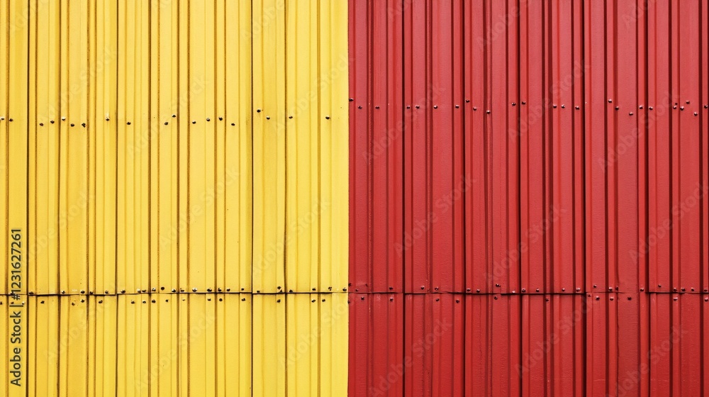 Minimalist Composition with High Contrast Red and Yellow Colors Minimalist Composition with High Contrast Red and Yellow Colors