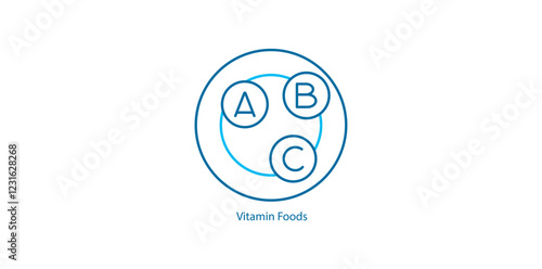 Vitamin Foods: Vector Icon for Nutritious Food Supplements