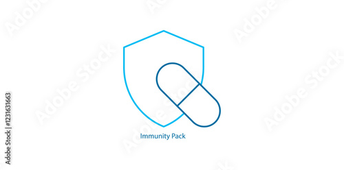 Immunity Pack: Vector Icon for Immune Support Supplements