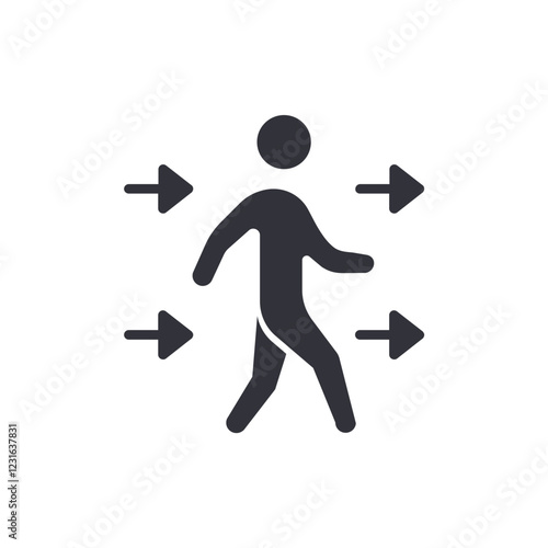 Jogging solid icons, minimalist vector illustration ,simple transparent graphic element .Isolated on white background