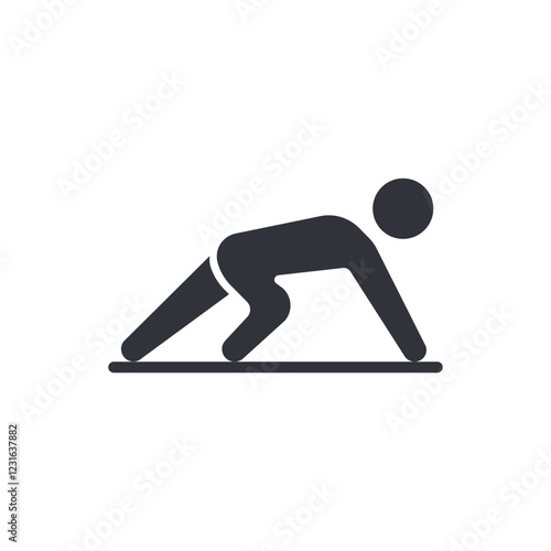 Workout movement solid icons, minimalist vector illustration ,simple transparent graphic element .Isolated on white background