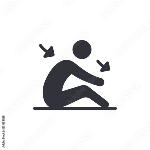 Workout movement solid icons, minimalist vector illustration ,simple transparent graphic element .Isolated on white background