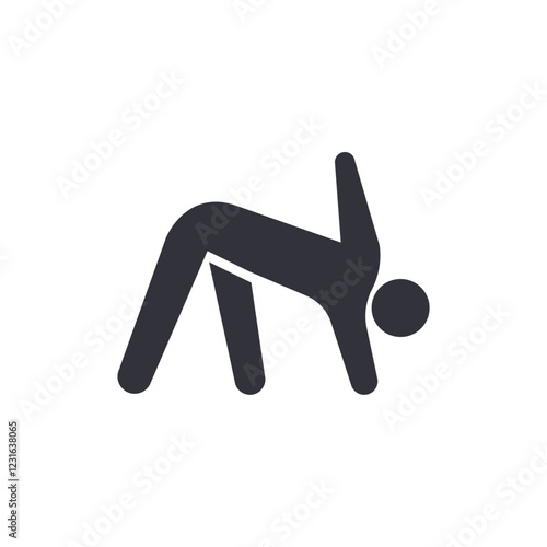 Workout movement solid icons, minimalist vector illustration ,simple transparent graphic element .Isolated on white background