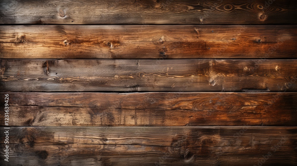 Obraz premium Old Dark Wooden Cracked Planks Texture Background with Rustic Charm