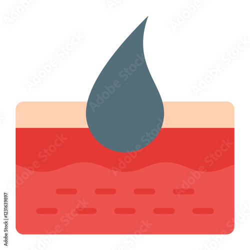 Dermis flat icon