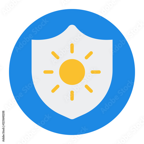 SPF Protection flat icon