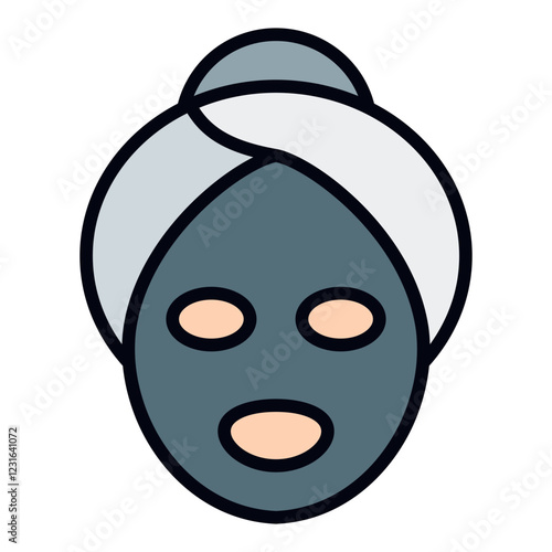 Face Mask filled line icon