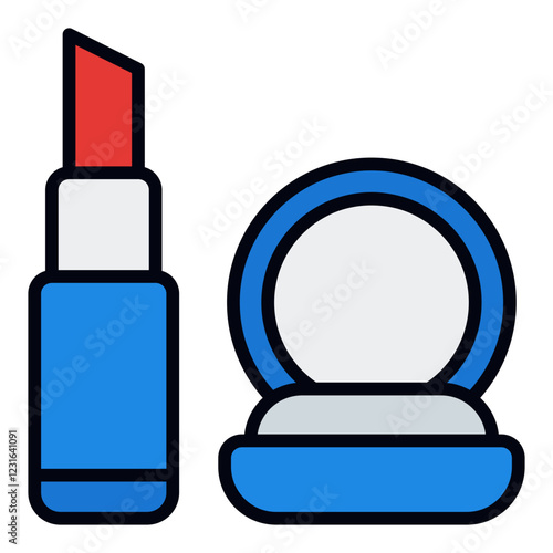 Make Up filled line icon