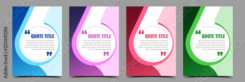 Modern message quote banner template collection with different colors. Usable for poster, cover, social media post, banner