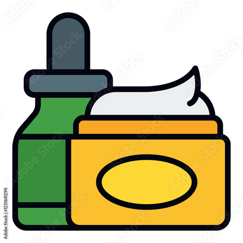 Skincare filled line icon