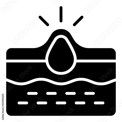 Acne glyph icon