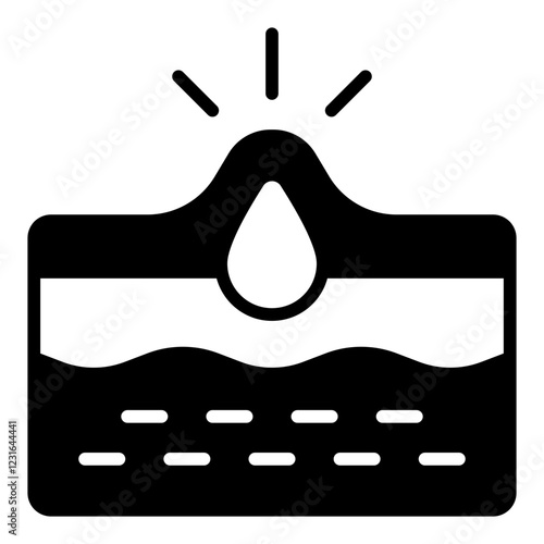 Acne line glyph icon