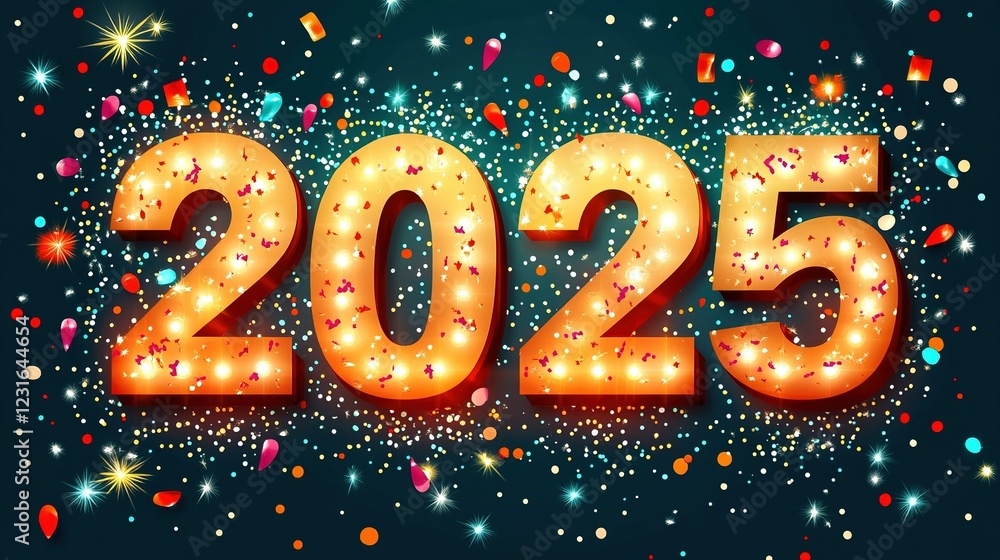New Year s Eve Celebration Festive Lights Confetti New Year s Eve Celebration Festive Lights Confetti