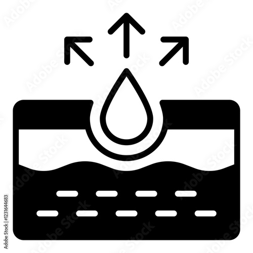 Pores line glyph icon