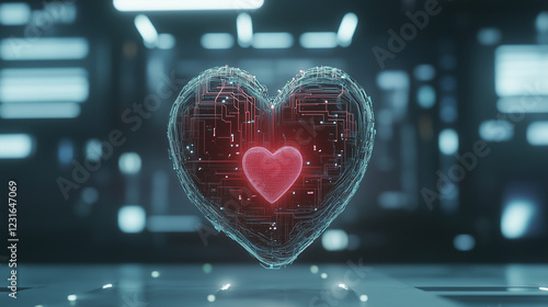 Digital Love: A glowing, ho...