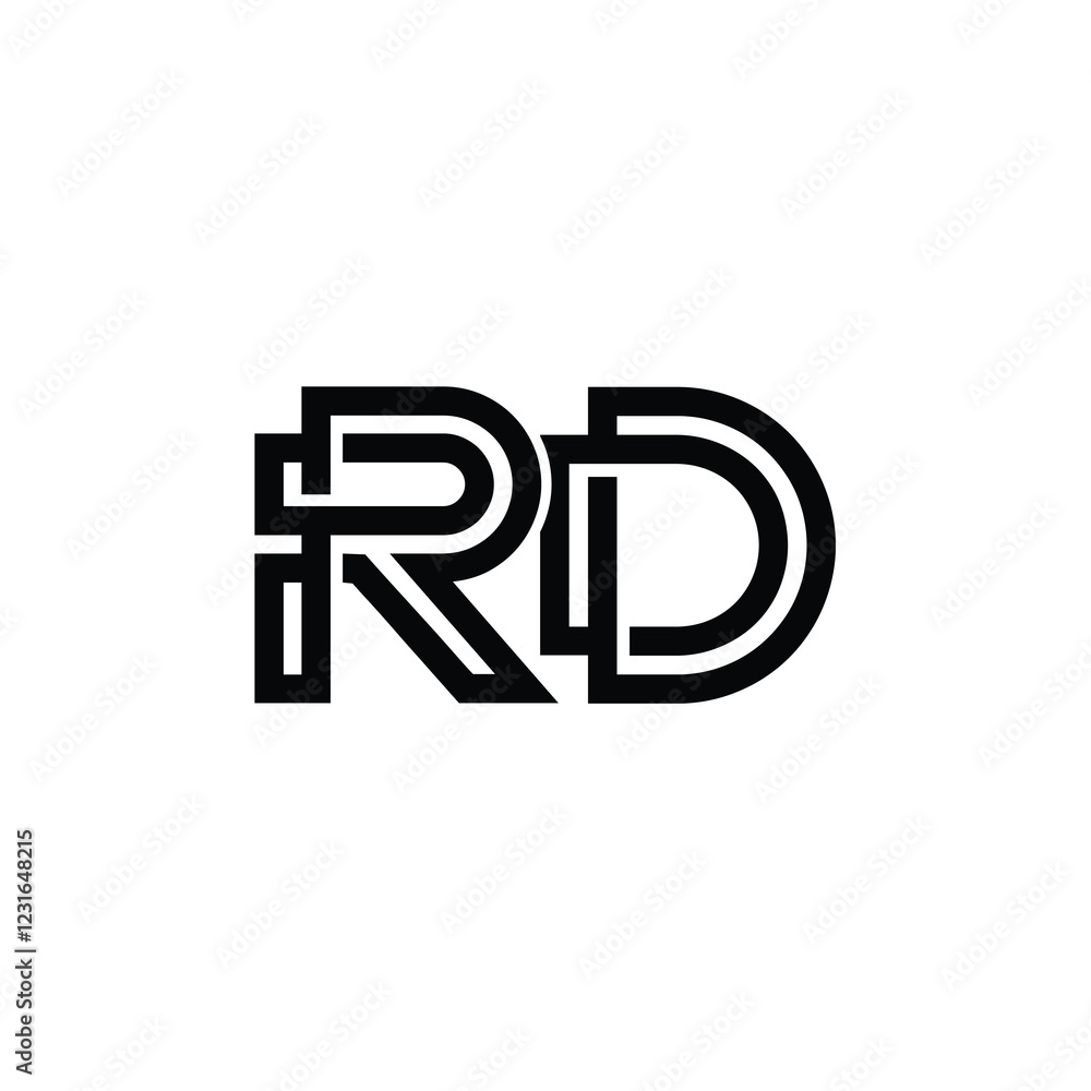 RD monogram logo design letter text name symbol monochrome logotype alphabet character simple logo RD monogram logo design letter text name symbol monochrome logotype alphabet character simple logo