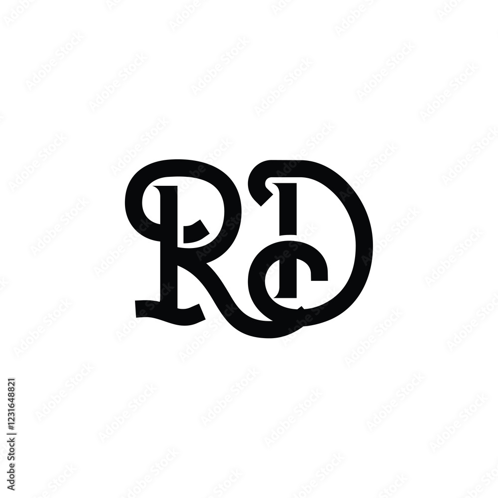 RD monogram logo design letter text name symbol monochrome logotype alphabet character simple logo RD monogram logo design letter text name symbol monochrome logotype alphabet character simple logo