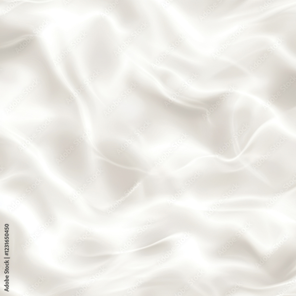 Obraz premium soft, flowing white fabric texture with gentle waves and light reflections creates serene and calming atmosphere. Ideal for backgrounds or design elements