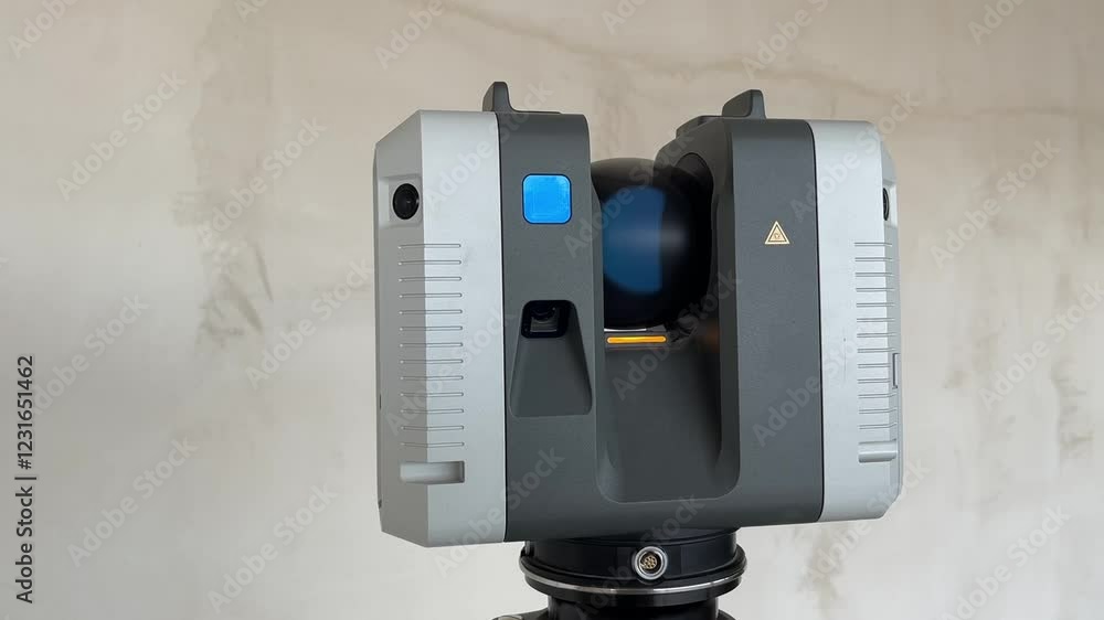 3D scanner geodetic equipment. execution of set of measurements during ...