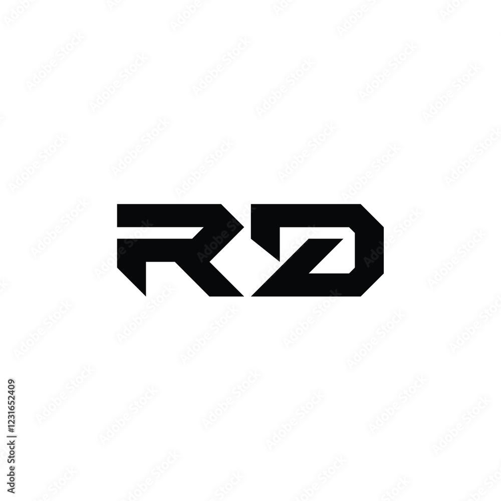 RD monogram logo design letter text name symbol monochrome logotype alphabet character simple logo RD monogram logo design letter text name symbol monochrome logotype alphabet character simple logo