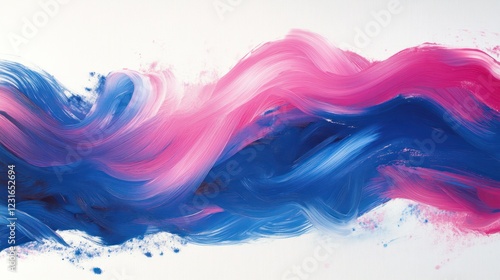 Wallpaper Mural Pink blue paint swirls abstract art, white background, website banner Torontodigital.ca