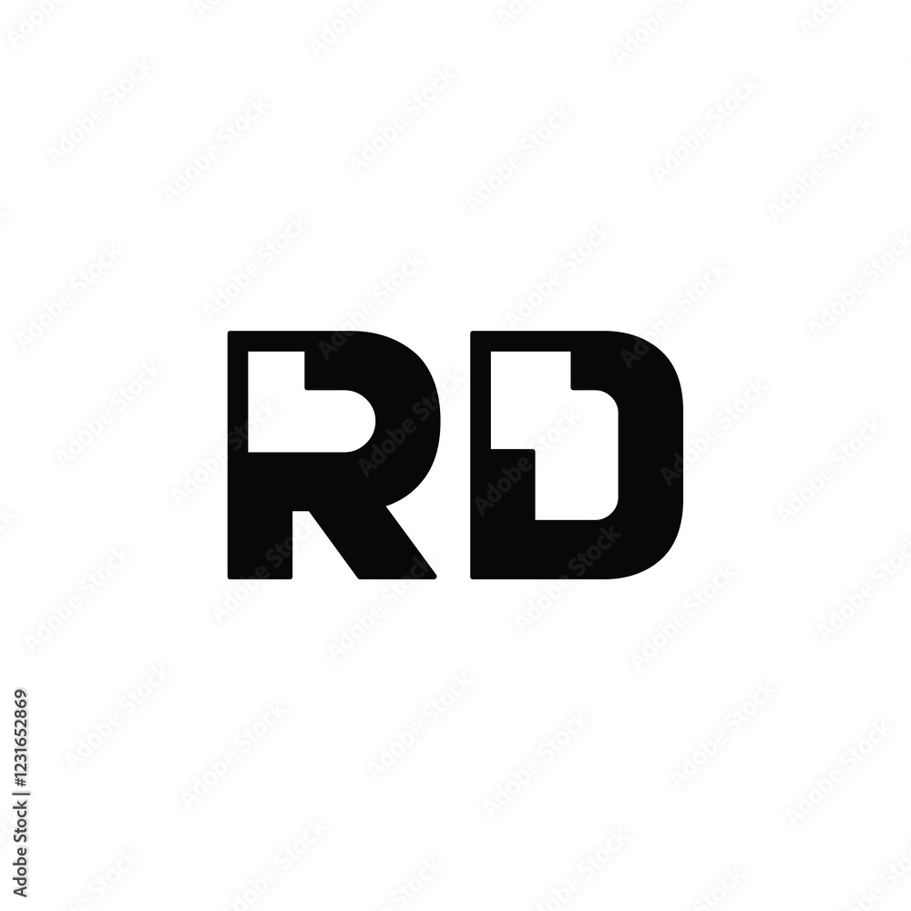 RD monogram logo design letter text name symbol monochrome logotype alphabet character simple logo RD monogram logo design letter text name symbol monochrome logotype alphabet character simple logo
