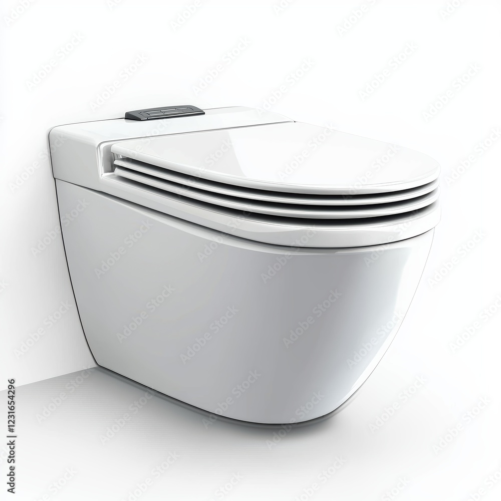 concealed toilet installation system with a hidden tank and a sleek flush button, isolated on a clean white background concealed toilet installation system with a hidden tank and a sleek flush button, isolated on a clean white background