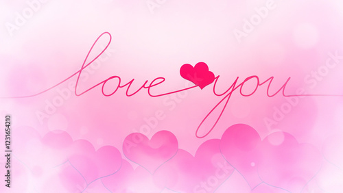 Love you words background illustration.