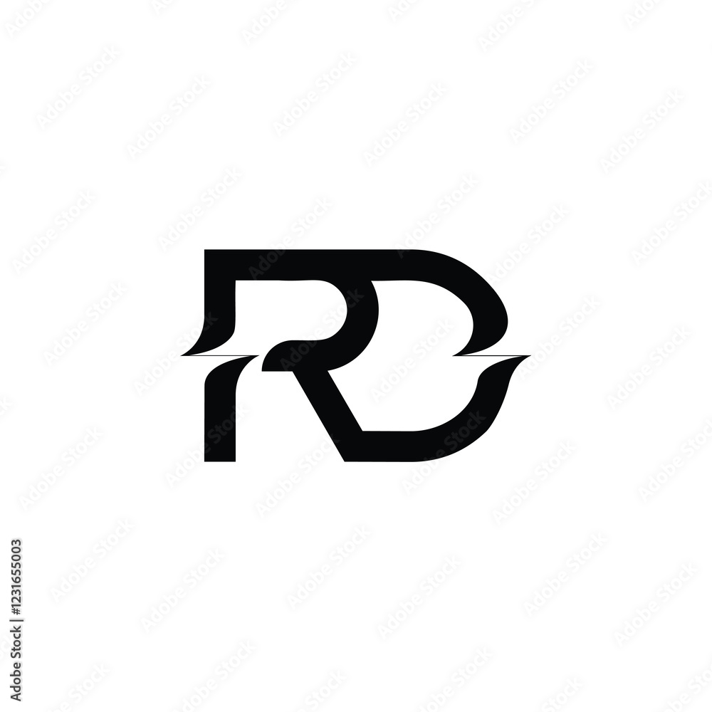 RD monogram logo design letter text name symbol monochrome logotype alphabet character simple logo RD monogram logo design letter text name symbol monochrome logotype alphabet character simple logo