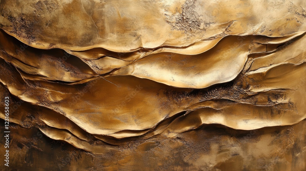 Bronze Plaster Wall with Artistic Brush Patterns Bronze Plaster Wall with Artistic Brush Patterns
