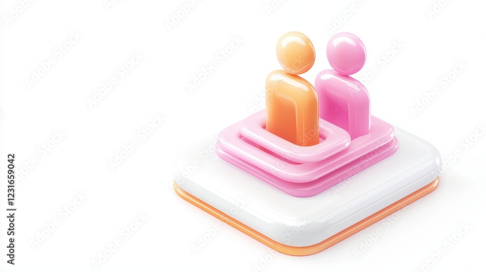 Two abstract figures in orange and pink, symbolizing partnership or connection, set against a clean, minimal background. Two abstract figures in orange and pink, symbolizing partnership or connection, set against a clean, minimal background.