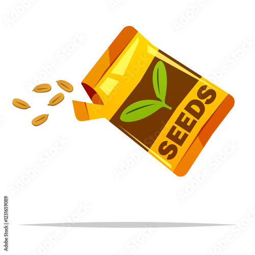 Plant seed packet vector isolated illustration