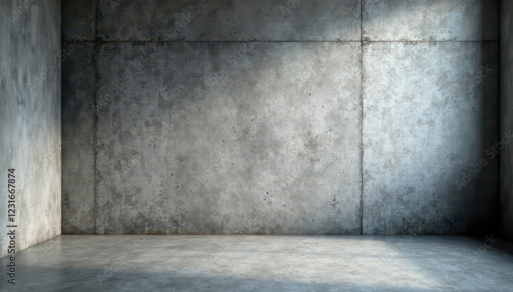 Rough cement wall & floor in low light Deep shadows , dark grey, monochrome, grunge background Rough cement wall & floor in low light Deep shadows , dark grey, monochrome, grunge background