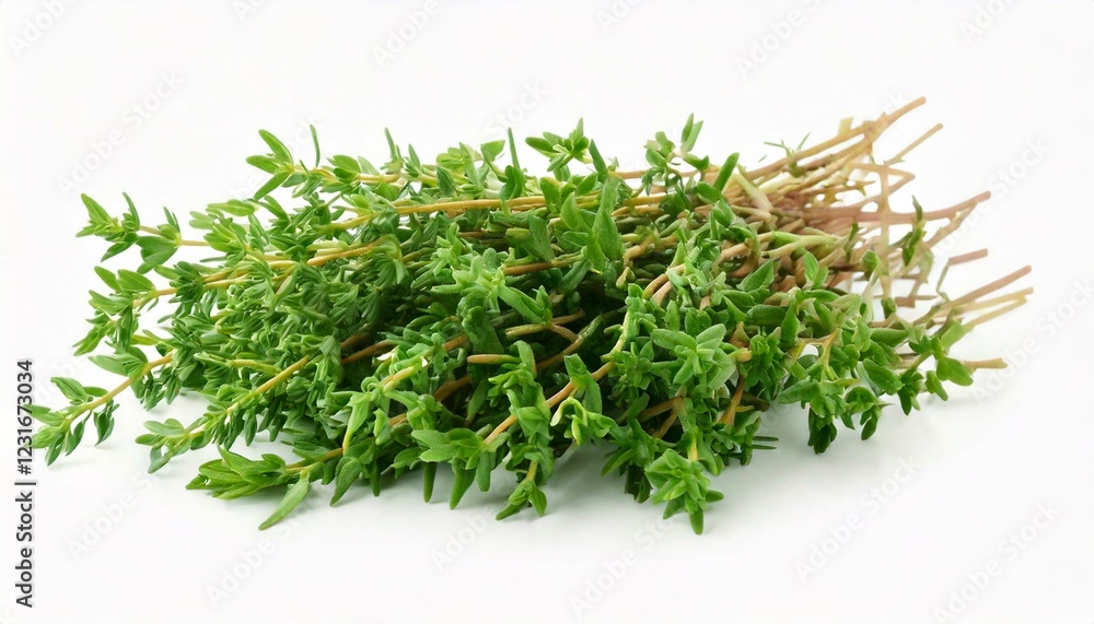 Thyme fresh isolated on white background. Spice closeup Thyme fresh isolated on white background. Spice closeup