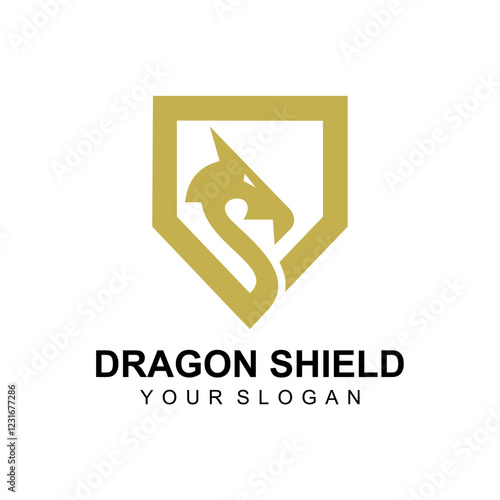 dragon shield logo design