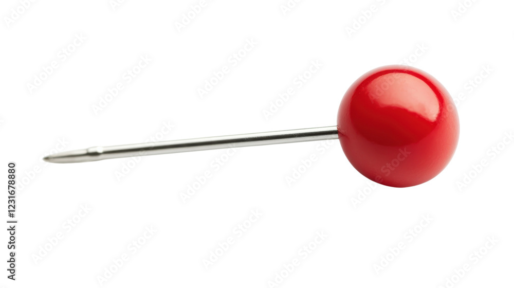 Red push pin on transparent background, perfect for your designs Red push pin on transparent background, perfect for your designs