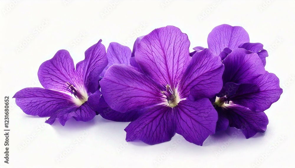 Obraz premium violet flowers isolated on white