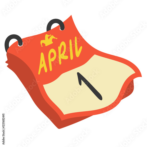 April Fools Day Calendar Illustration