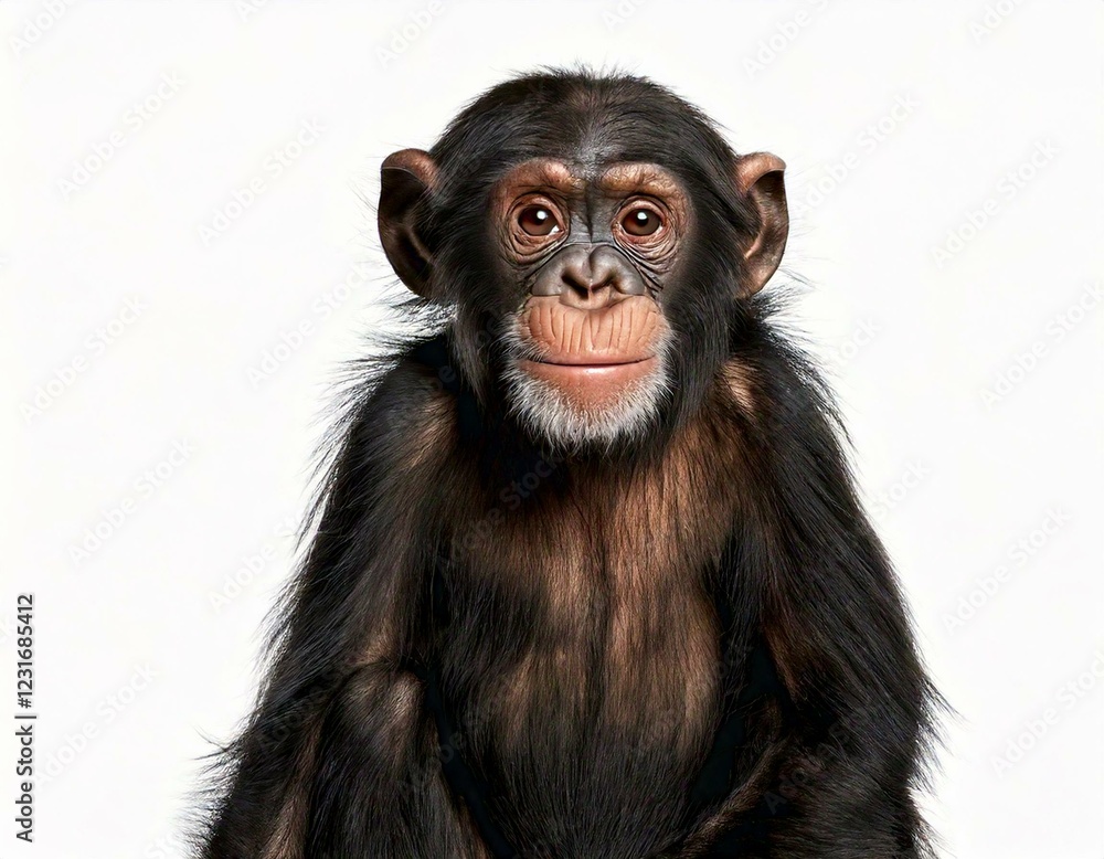 Fototapeta premium Young Chimpanzee, Simia troglodytes, 5 years old,