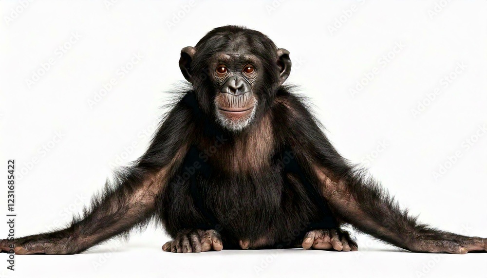 Fototapeta premium Young Chimpanzee, Simia troglodytes, 5 years old,