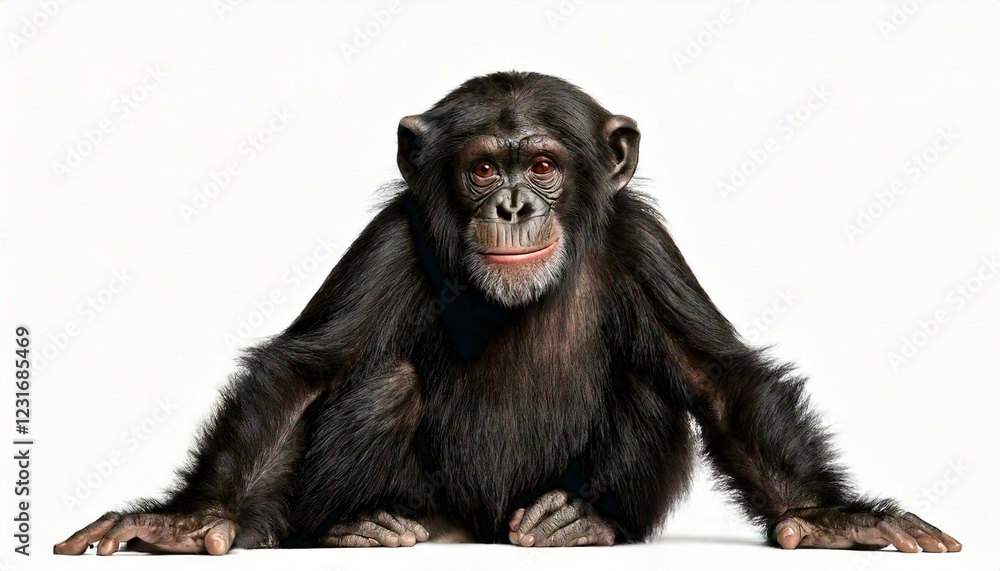 Fototapeta premium Young Chimpanzee, Simia troglodytes, 5 years old,