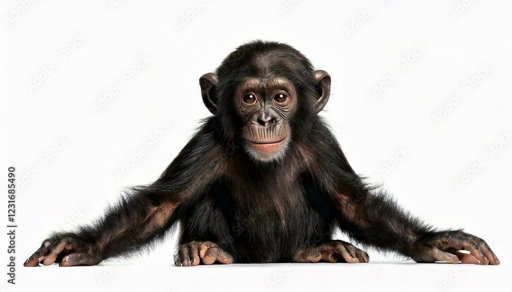Fototapeta premium Young Chimpanzee, Simia troglodytes, 5 years old,