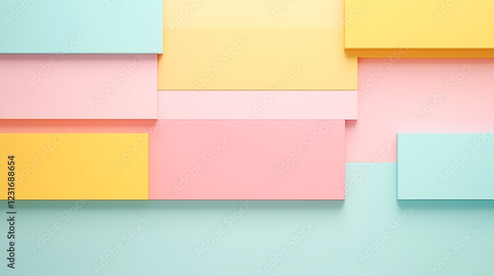 Colorful Geometric Background with Soft Pastel Shades in a Modern Minimalist Style for Creative Projects Colorful Geometric Background with Soft Pastel Shades in a Modern Minimalist Style for Creative Projects