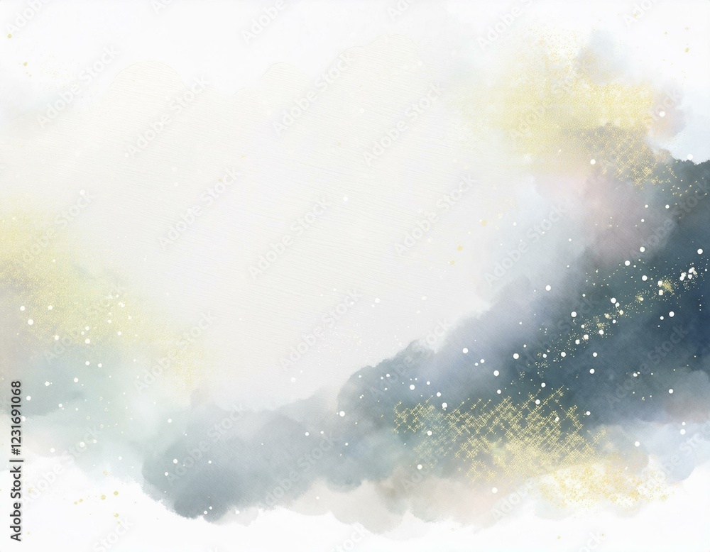 Obraz premium 美しい雲の旋律(水彩画イラスト)