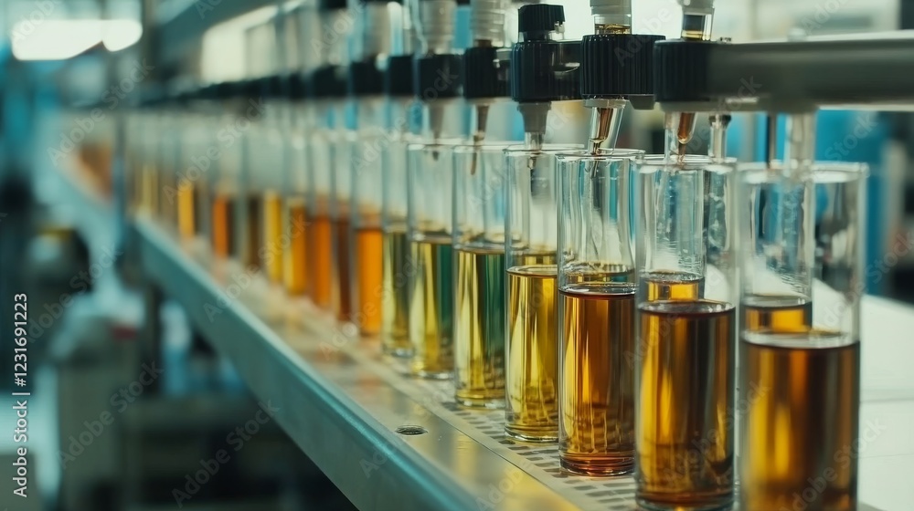 test tubes with oils test tubes with oils