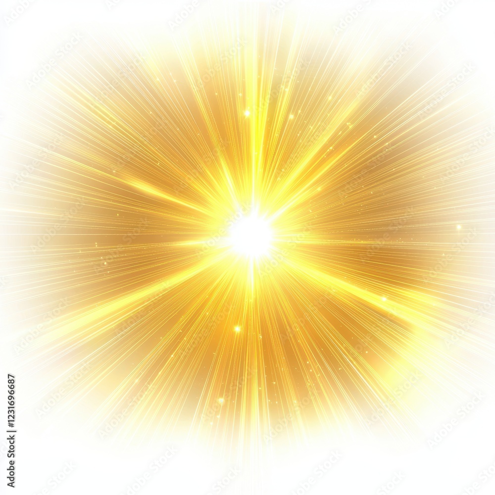 Radiant Light Burst with Glowing Particles and Soft Background Effects Radiant Light Burst with Glowing Particles and Soft Background Effects